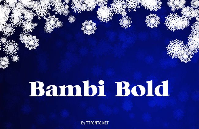 Bambi Bold example